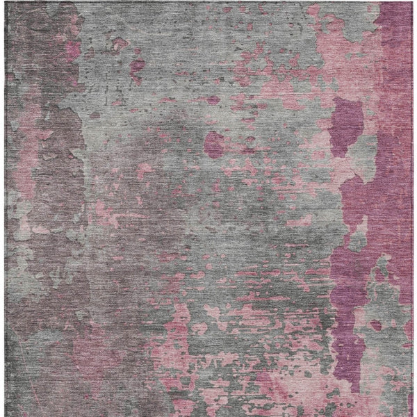 Homeroots 3' X 5' Abstract Washable Indoor Outdoor Area Rug For Stylish Home And Patio Décor Solutions Blush Polyester 618221