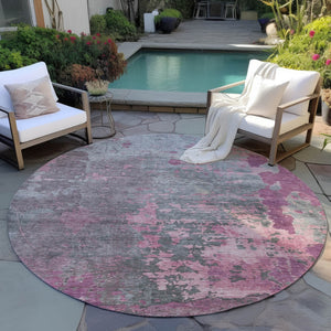 Homeroots 3' X 5' Abstract Washable Indoor Outdoor Area Rug For Stylish Home And Patio Décor Solutions Blush Polyester 618222