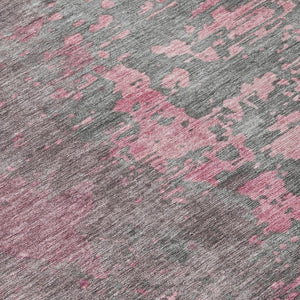 Homeroots 3' X 5' Abstract Washable Indoor Outdoor Area Rug For Stylish Home And Patio Décor Solutions Blush Polyester 618222