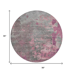 Homeroots 3' X 5' Abstract Washable Indoor Outdoor Area Rug For Stylish Home And Patio Décor Solutions Blush Polyester 618222