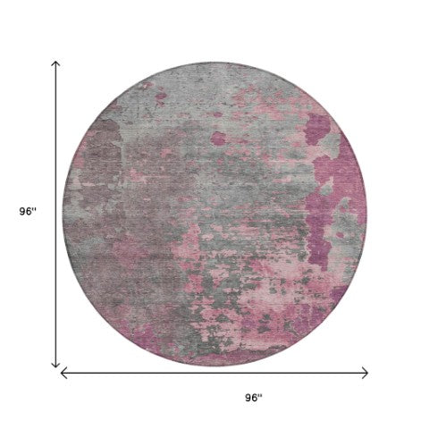 Homeroots 3' X 5' Abstract Washable Indoor Outdoor Area Rug For Stylish Home And Patio Décor Solutions Blush Polyester 618222