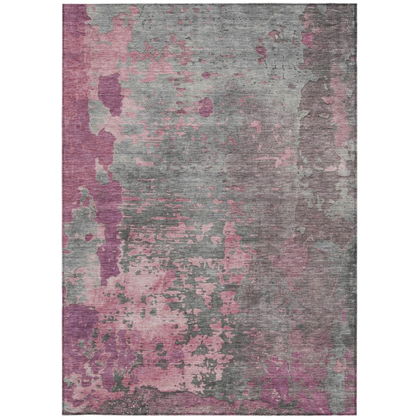 Homeroots 3' X 5' Abstract Washable Indoor Outdoor Area Rug For Stylish Home And Patio Décor Solutions Blush Polyester 618224