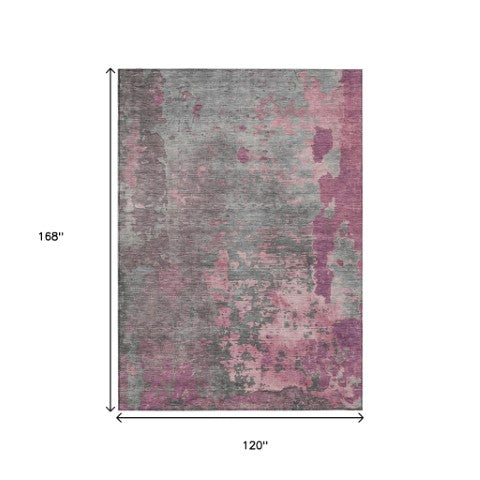 Homeroots 3' X 5' Abstract Washable Indoor Outdoor Area Rug For Stylish Home And Patio Décor Solutions Blush Polyester 618225