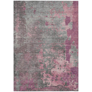 HomeRoots 5' Blush Gray and Mauve Abstract Area Rug - Stylish, Washable, Indoor/Outdoor Solution for Any Space 10' X 14' 618225