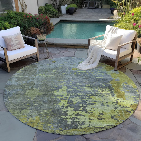 Homeroots 3' X 5' Abstract Washable Indoor Outdoor Area Rug For Stylish Home And Patio Décor Solutions Cactus Polyester 618228