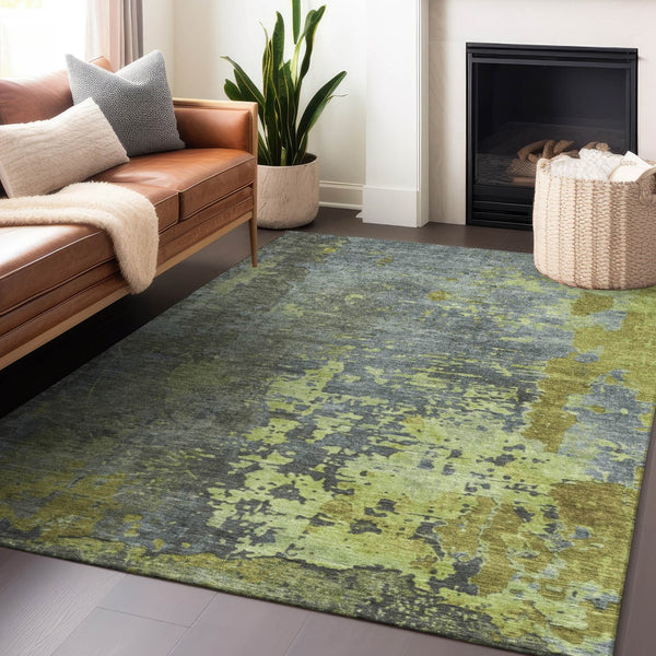 Homeroots 3' X 5' Abstract Washable Indoor Outdoor Area Rug For Stylish Home And Patio Décor Solutions Cactus Polyester 618229