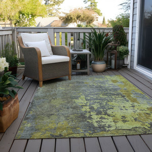 Homeroots 3' X 5' Abstract Washable Indoor Outdoor Area Rug For Stylish Home And Patio Décor Solutions Cactus Polyester 618230
