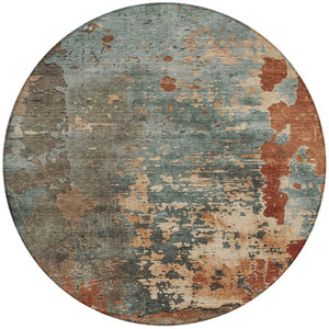 Homeroots 3' X 5' Abstract Washable Indoor Outdoor Area Rug For Stylish Home And Patio Décor Solutions Seafoam Polyester 618234