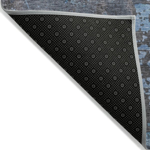 Homeroots 3' X 5' Abstract Washable Indoor Outdoor Area Rug For Stylish Home And Patio Décor Solutions Teal Polyester 618241