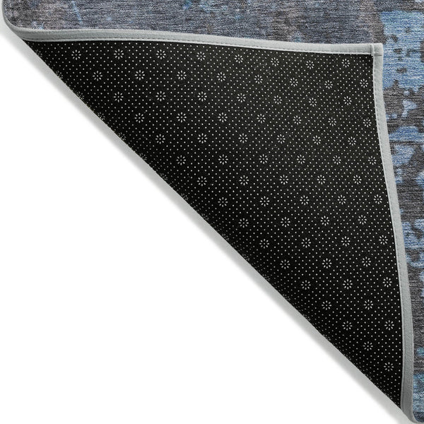 Homeroots 3' X 5' Abstract Washable Indoor Outdoor Area Rug For Stylish Home And Patio Décor Solutions Teal Polyester 618243