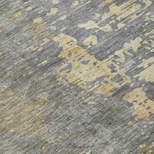 Homeroots 3' X 5' Abstract Washable Indoor Outdoor Area Rug For Stylish Home And Patio Décor Solutions Taupe Polyester 618246