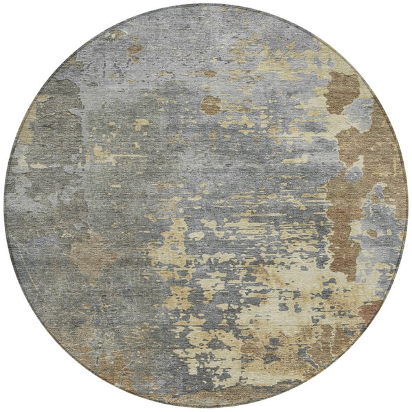 Homeroots 3' X 5' Abstract Washable Indoor Outdoor Area Rug For Stylish Home And Patio Décor Solutions Taupe Polyester 618246