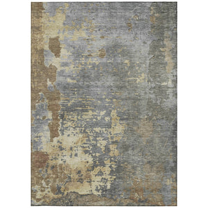 Homeroots 3' X 5' Abstract Washable Indoor Outdoor Area Rug For Stylish Home And Patio Décor Solutions Taupe Polyester 618247