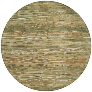 Homeroots 3' Indoor Outdoor Abstract Area Rug - Washable, Stain Resistant, Perfect For High Traffic Spaces Fern Polyester 618276