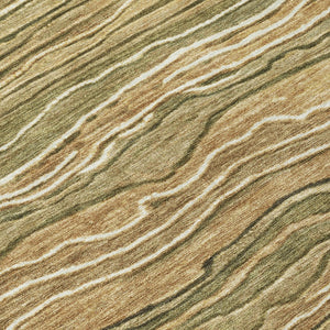 Homeroots 3' Indoor Outdoor Abstract Area Rug - Washable, Stain Resistant, Perfect For High Traffic Spaces Fern Polyester 618276