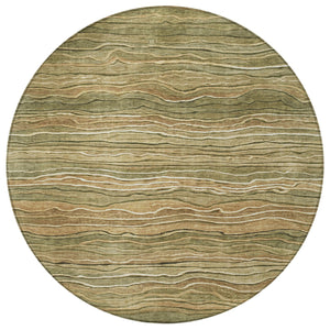 Homeroots 3' Indoor Outdoor Abstract Area Rug - Washable, Stain Resistant, Perfect For High Traffic Spaces Fern Polyester 618276