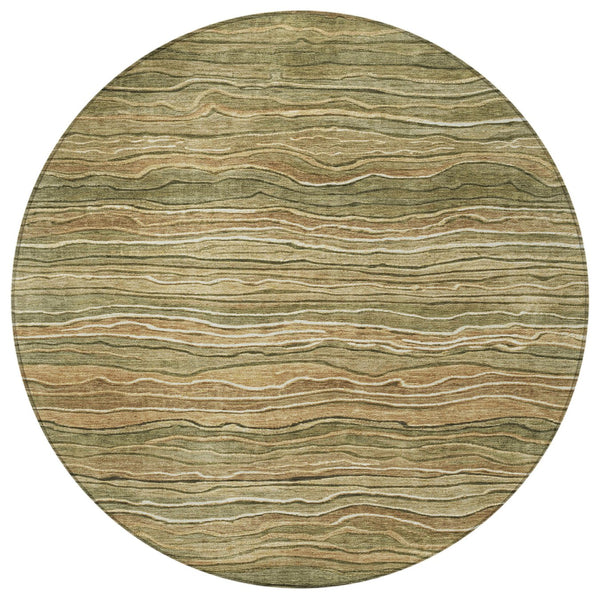 Homeroots 3' Indoor Outdoor Abstract Area Rug - Washable, Stain Resistant, Perfect For High Traffic Spaces Fern Polyester 618276