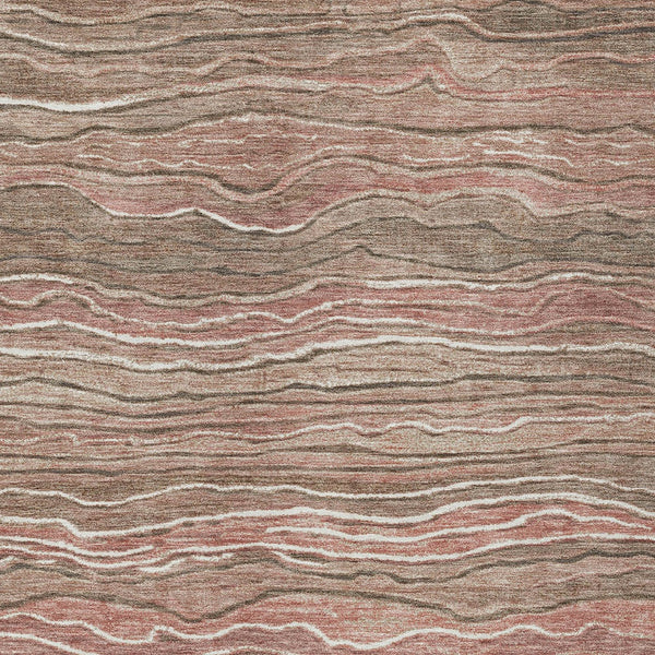 Homeroots 3' Indoor Outdoor Abstract Area Rug - Washable, Stain Resistant, Perfect For High Traffic Spaces Mocha Polyester 618280