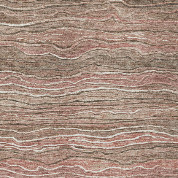 Homeroots 3' Indoor Outdoor Abstract Area Rug - Washable, Stain Resistant, Perfect For High Traffic Spaces Mocha Polyester 618283