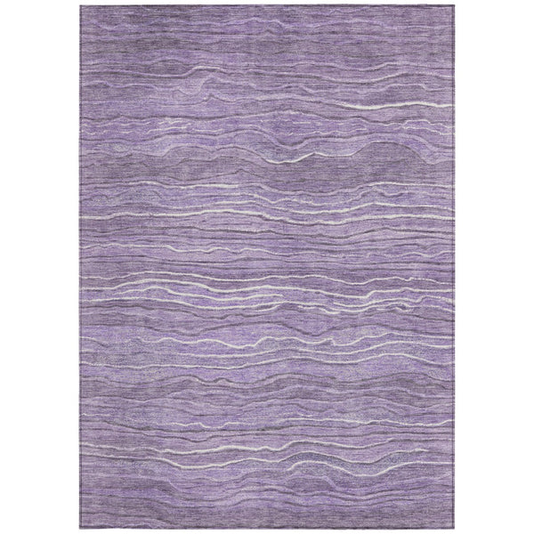 Homeroots 3' Indoor Outdoor Abstract Area Rug - Washable, Stain Resistant, Perfect For High Traffic Spaces Purple Polyester 618286