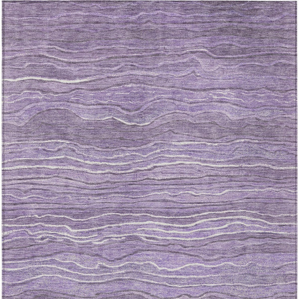 Homeroots 3' Indoor Outdoor Abstract Area Rug - Washable, Stain Resistant, Perfect For High Traffic Spaces Purple Polyester 618286