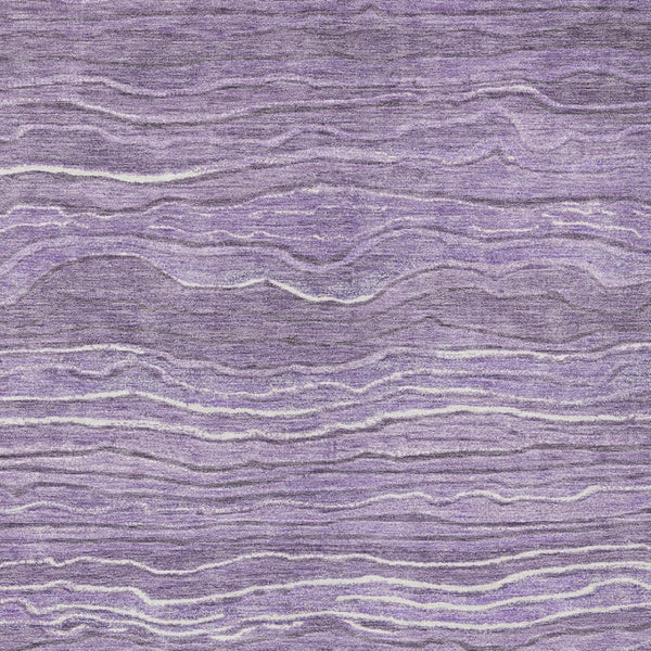 Homeroots 3' Indoor Outdoor Abstract Area Rug - Washable, Stain Resistant, Perfect For High Traffic Spaces Purple Polyester 618287