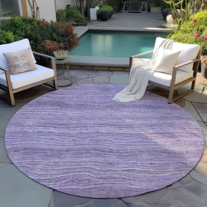 Homeroots 3' Indoor Outdoor Abstract Area Rug - Washable, Stain Resistant, Perfect For High Traffic Spaces Purple Polyester 618288