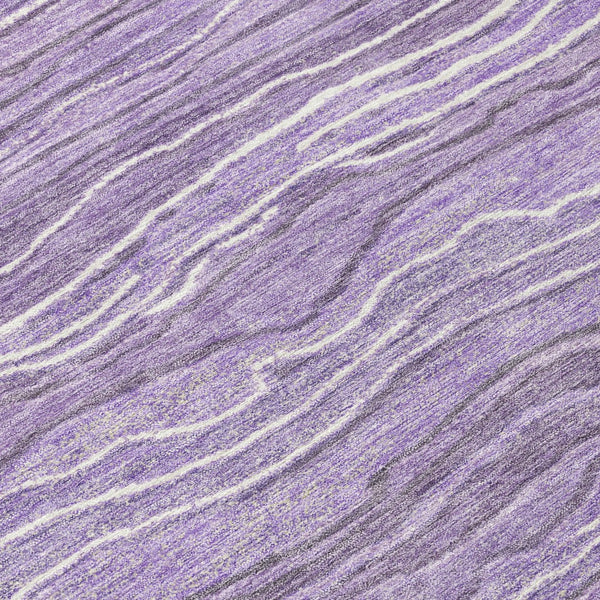 Homeroots 3' Indoor Outdoor Abstract Area Rug - Washable, Stain Resistant, Perfect For High Traffic Spaces Purple Polyester 618288