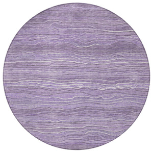 Homeroots 3' Indoor Outdoor Abstract Area Rug - Washable, Stain Resistant, Perfect For High Traffic Spaces Purple Polyester 618288