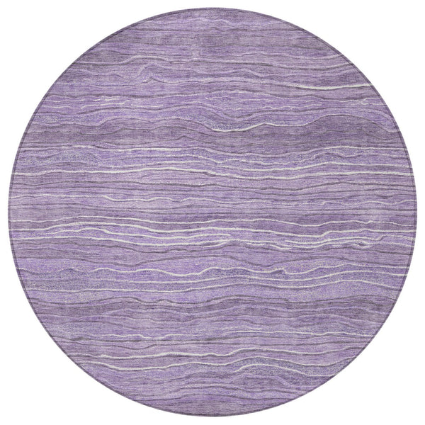 Homeroots 3' Indoor Outdoor Abstract Area Rug - Washable, Stain Resistant, Perfect For High Traffic Spaces Purple Polyester 618288