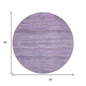 Homeroots 3' Indoor Outdoor Abstract Area Rug - Washable, Stain Resistant, Perfect For High Traffic Spaces Purple Polyester 618288