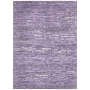 Homeroots 3' Indoor Outdoor Abstract Area Rug - Washable, Stain Resistant, Perfect For High Traffic Spaces Purple Polyester 618290