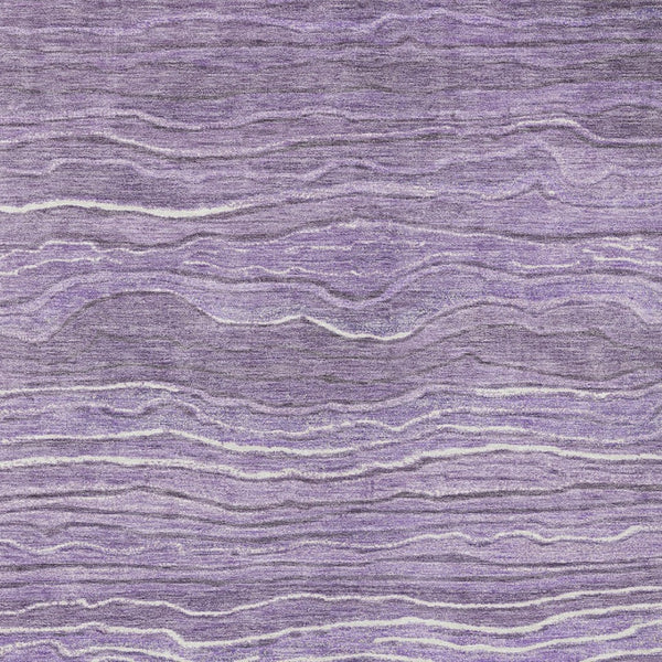 Homeroots 3' Indoor Outdoor Abstract Area Rug - Washable, Stain Resistant, Perfect For High Traffic Spaces Purple Polyester 618290