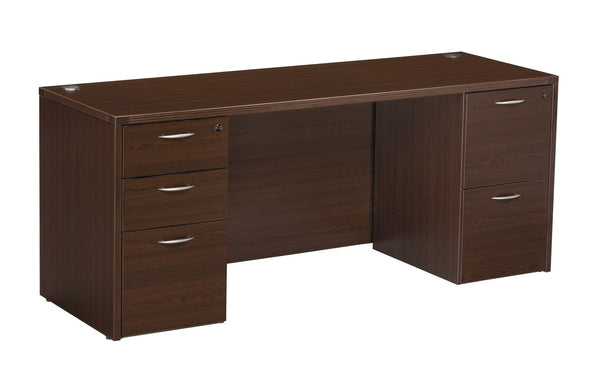 OSP Home Furnishings Napa Kneespace Credenza Modern Executive Office Storage with Adjustable Shelves Espresso NAPESP-TYP5