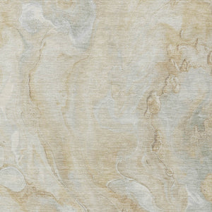 Homeroots 3' X 5' Abstract Washable Indoor Outdoor Area Rug - Durable, Stylish, And Stain-resistant Design Beige Polyester 618352