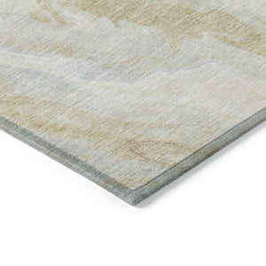 Homeroots 3' X 5' Abstract Washable Indoor Outdoor Area Rug - Durable, Stylish, And Stain-resistant Design Beige Polyester 618353