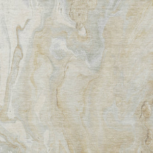 Homeroots 3' X 5' Abstract Washable Indoor Outdoor Area Rug - Durable, Stylish, And Stain-resistant Design Beige Polyester 618356