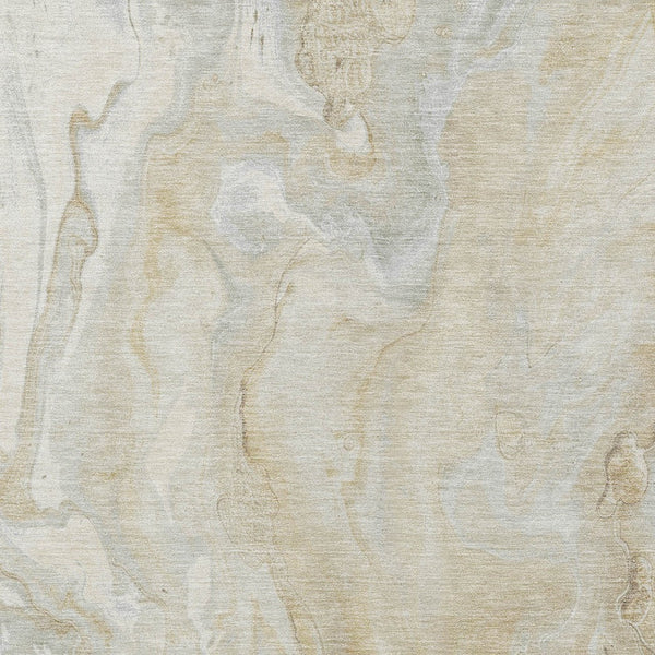 Homeroots 3' X 5' Abstract Washable Indoor Outdoor Area Rug - Durable, Stylish, And Stain-resistant Design Beige Polyester 618356