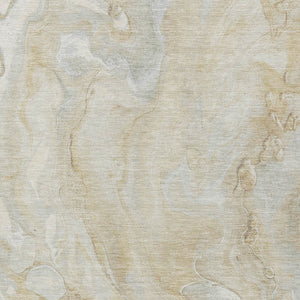 Homeroots 3' X 5' Abstract Washable Indoor Outdoor Area Rug - Durable, Stylish, And Stain-resistant Design Beige Polyester 618357