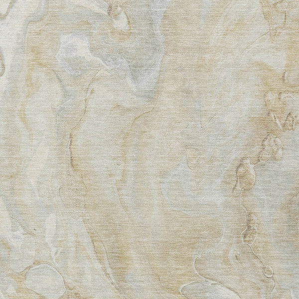 Homeroots 3' X 5' Abstract Washable Indoor Outdoor Area Rug - Durable, Stylish, And Stain-resistant Design Beige Polyester 618357