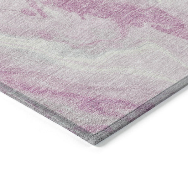 Homeroots 3' X 5' Abstract Washable Indoor Outdoor Area Rug - Durable, Stylish, And Stain-resistant Design Pink Polyester 618371