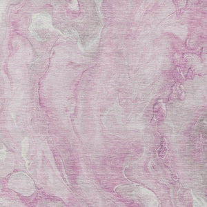 Homeroots 3' X 5' Abstract Washable Indoor Outdoor Area Rug - Durable, Stylish, And Stain-resistant Design Pink Polyester 618373