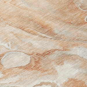 Homeroots 3' X 5' Abstract Washable Indoor Outdoor Area Rug - Durable, Stylish, And Stain-resistant Design Salmon Polyester 618378