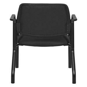 OSP Home Furnishings Big and Tall Guest Chair Heavy Duty Metal Frame with Plush Cushions for Office Use 55052B-231