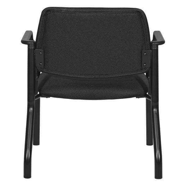OSP Home Furnishings Big and Tall Guest Chair Heavy Duty Metal Frame with Plush Cushions for Office Use 55052B-231