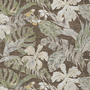 HomeRoots 5' Botanical Leaves Area Rug – Durable, Machine-Washable Charm for Indoor & Outdoor Spaces 9' X 12' 618398