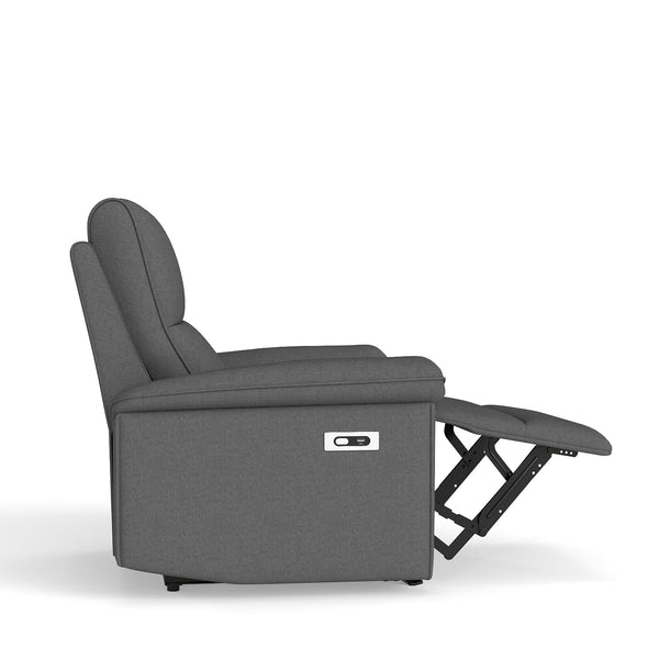English Elm Wall Zero Wall Power Recliner Chair with Overstuffed Backrest, USB Type-C Charging Port, Space-Saving Electric Recliner for Small Rooms Dark Gray W1028S00055
