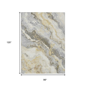 Homeroots 3' Botanical Leaves Washable Area Rug – Stylish Indoor Outdoor Accent For Home & Patio Spaces Gold Polyester 618427