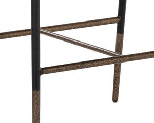 Sunpan BRENAN Barstool - Zenith Alabaster Upholstered Seat, Modern Ergonomic Design, Durable Black Frame 111182