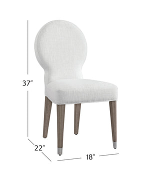 Basset Mirror Farrah Dining Chair Set Of 2 - Elegant Transition Style With Performance Fabric & Tapered Legs White Wood,Foam,Polyester Fabric 6185-dr-800-2